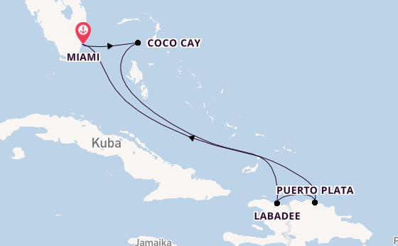 Karibik ab Miami auf der Allure of the Seas