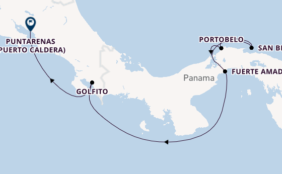 Mittelamerika ab Colón, Panama auf der Le Lapérouse