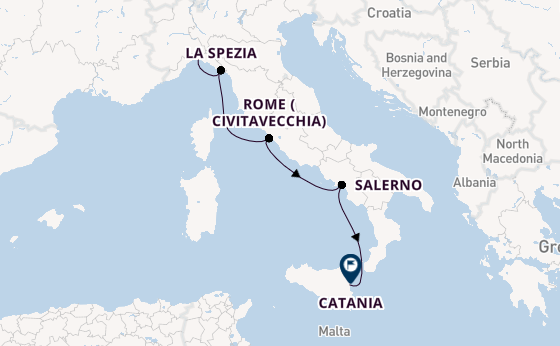 Western Mediterranean from Genoa, Italy with the Costa Fascinosa