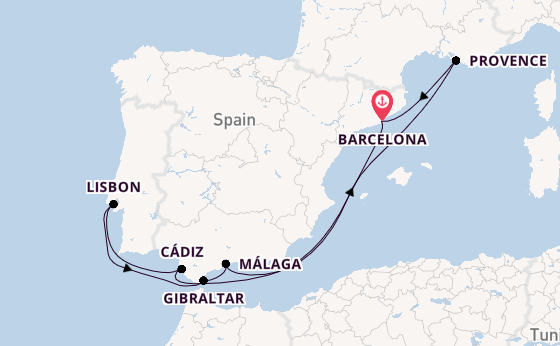 Western Mediterranean from Barcelona, Spain with the Carnival Sunshine