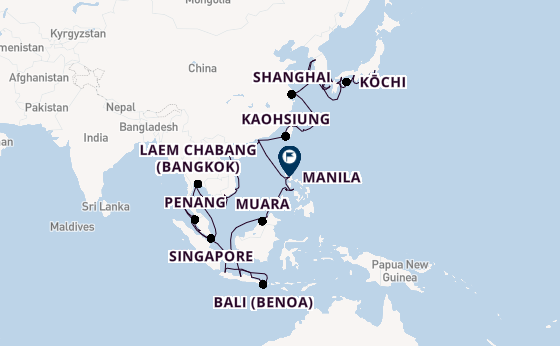 South East Asia from Tokyo, Japan with the Seven Seas Splendor