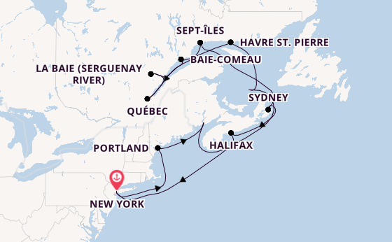 Amerikaanse Oostkust vanaf New York, Verenigde Staten met de EXPLORA III