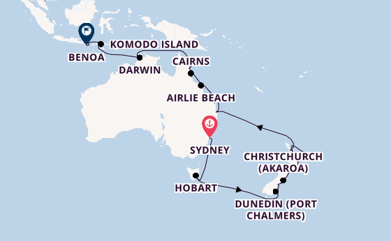 New Zealand from Sydney, Australia with the Seven Seas Mariner