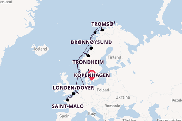 Noorwegen vanaf Kopenhagen, Denemarken met de Seabourn Quest