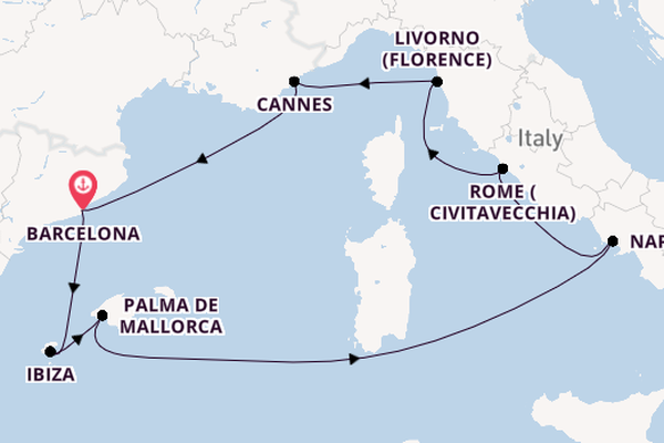 Western Mediterranean from Barcelona, Spain with the Norwegian Breakaway