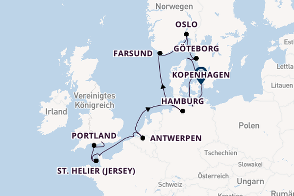 Vereinigtes Königreich ab Southampton, Großbritannien auf der Seabourn Quest