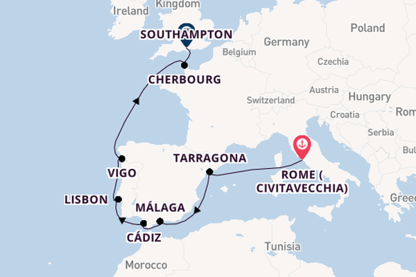 Roman Nights To Atlantic Lights (Rome To Southampton)