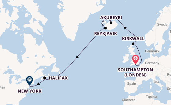 trans-Atlantisch vanaf Southampton (Londen), Engeland met de Regal Princess