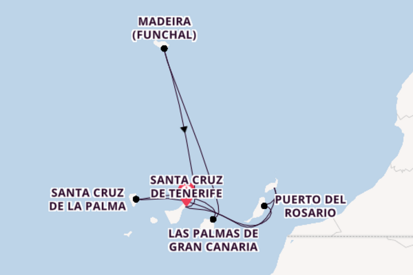 Canary Islands from Santa Cruz de Tenerife with the MSC Musica