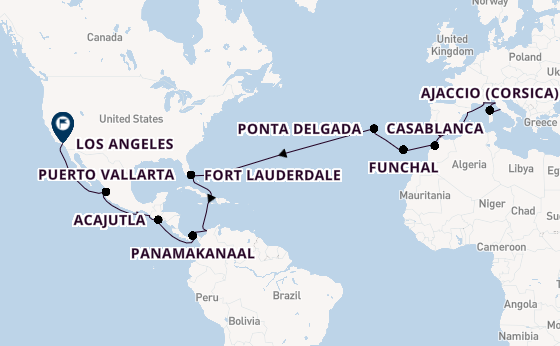 trans-Atlantisch vanaf Civitavecchia (Rome), Italië met de Coral Princess
