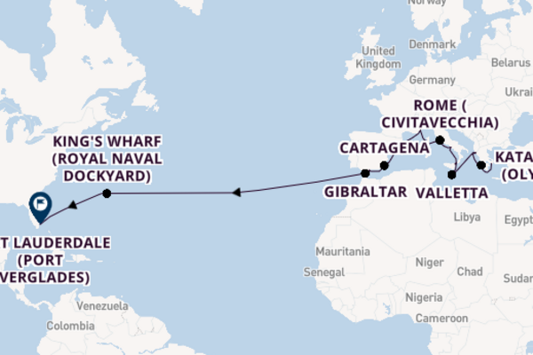 Transatlantic & Repositioning from Piraeus (Athens), Greece with the Oosterdam