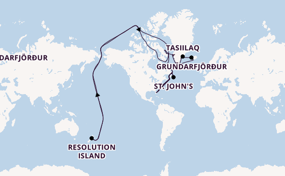 World Cruise from Reykjavik, Iceland with the Seabourn Venture