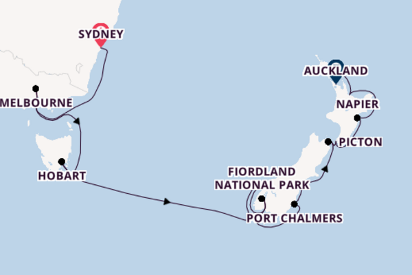 New Zealand from Sydney, Australia with the Westerdam