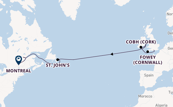 trans-Atlantisch vanaf Southampton (Londen), Engeland met de Seven Seas Grandeur