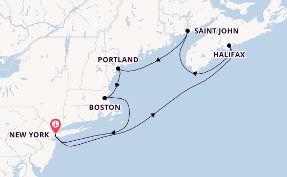 East Coast of America from New York, USA with the Norwegian Gem