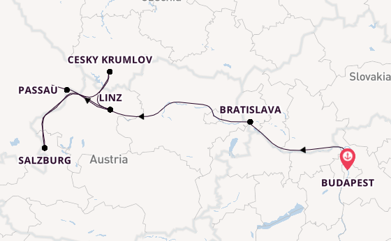 Danube River, Europe from Budapest, Hungary with the AmaLea