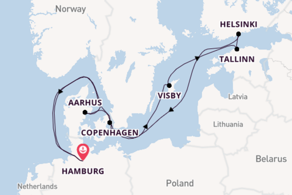 Europe from Hamburg, Germany with the Queen Anne