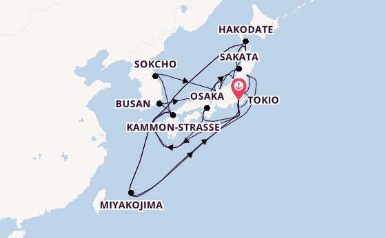 Japan ab Tokio, Japan auf der Seabourn Encore