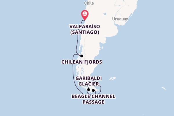 Patagonia from Valparaíso (Santiago), Chile with the HANSEATIC inspiration