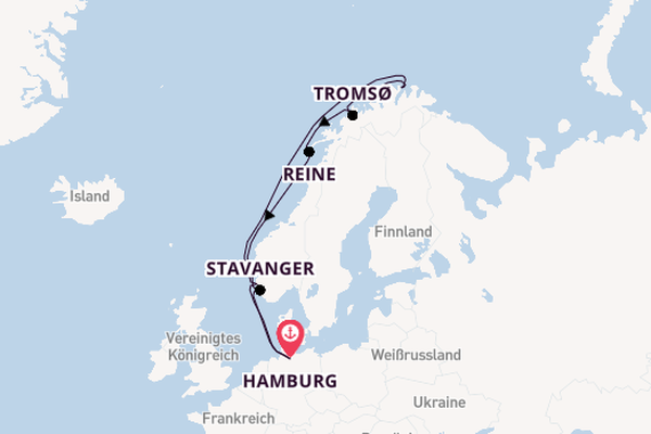 Norwegen ab Hamburg, Deutschland auf der MS Otto Sverdrup