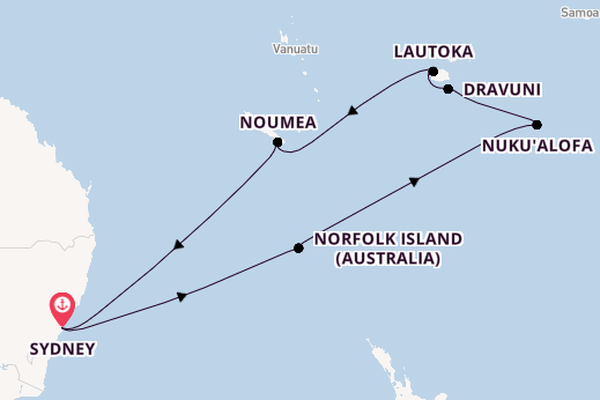 Südsee ab Sydney auf der Carnival Adventure