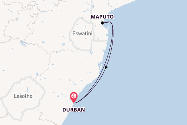 Südliches Afrika ab Durban, Südafrika auf der MSC Armonia 