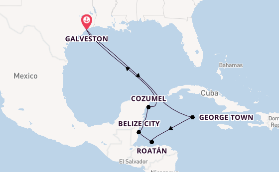 Western Caribbean from Galveston, Texas with the Seven Seas Splendor