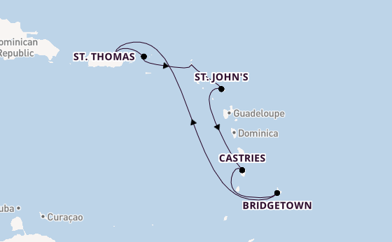 Caribbean vanaf San Juan, Puerto Rico met de Celebrity Constellation