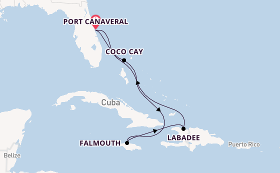 Caribbean from Port Canaveral, Florida, USA with the Star of the Seas