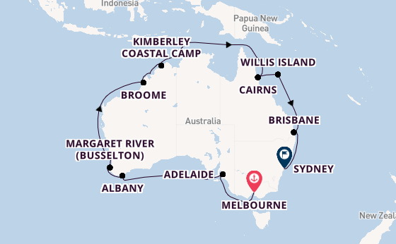 Australia from Melbourne, Australia with the Grand Princess