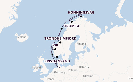 Norway from Hamburg, Germany with the MSC Preziosa