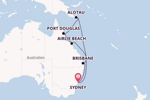 Australien ab Sydney auf der Grand Princess