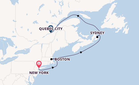 East Coast USA from New York with the Queen Mary 2
