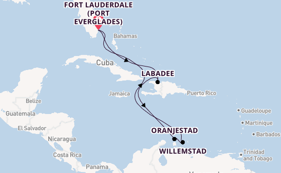 Caribbean from Fort Lauderdale (Port Everglades), Florida with the Adventure of the Seas