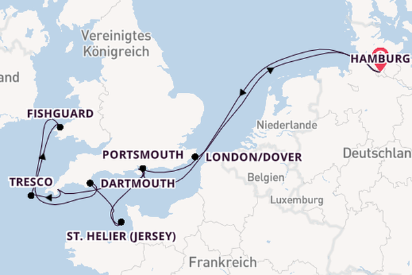 Vereinigtes Königreich ab Hamburg auf der EUROPA 2