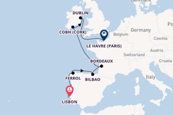 Expedition with Oceania Cruises from Lisbon to Le Havre (Paris)