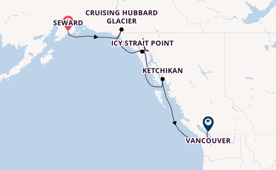 Alaska & West Canada from Seward, Alaska, USA with the Anthem of the Seas