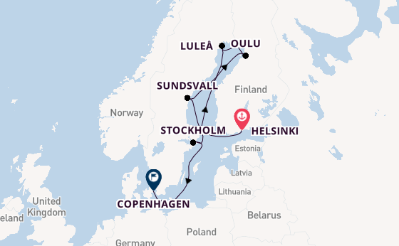 Scandinavia from Helsinki, Finland with the Insignia