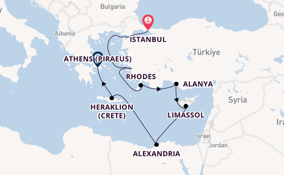 Eastern Mediterranean from Istanbul, Turkey with the Seven Seas Navigator