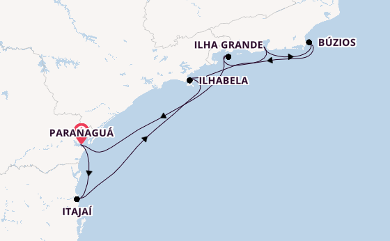 Brazil from Paranaguá, Brazil with the MSC Musica