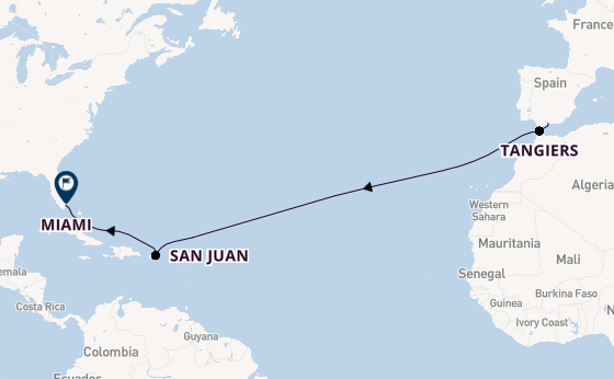 Transatlantic from Málaga, Spain with the Azamara Quest