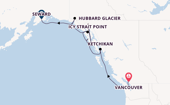 Alaska from Vancouver, British Columbia with the Ovation of the Seas