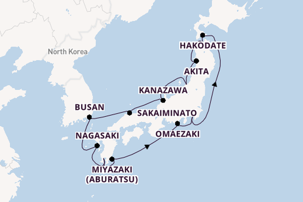 Japan from Yokohama (Tokyo), Japan with the Diamond Princess