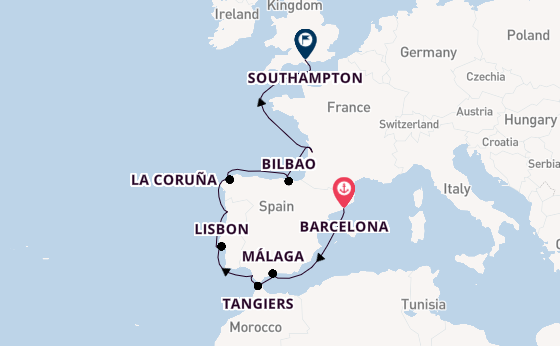 Western Mediterranean from Barcelona, Spain with the Seven Seas Prestige