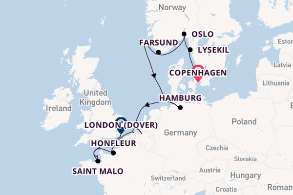 Norway from Copenhagen, Denmark with the Seabourn Quest