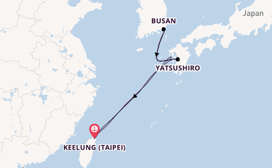 Oost-Azië vanaf Keelung (Taipei), Taiwan met de Costa Serena