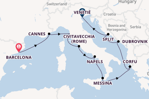 Cruise in 11 dagen naar Venetië met Norwegian Cruise Line