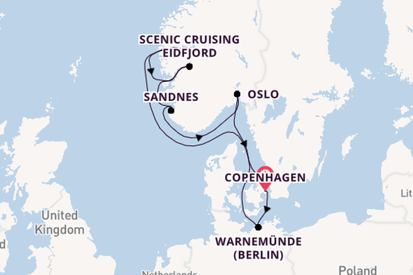 Norway from Copenhagen, Denmark with the MSC Magnifica