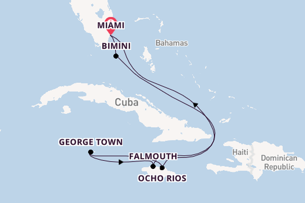 Caribbean vanaf Miami, Verenigde Staten met de Independence of the Seas