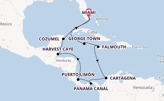Western Caribbean from Australia with the Norwegian Sun